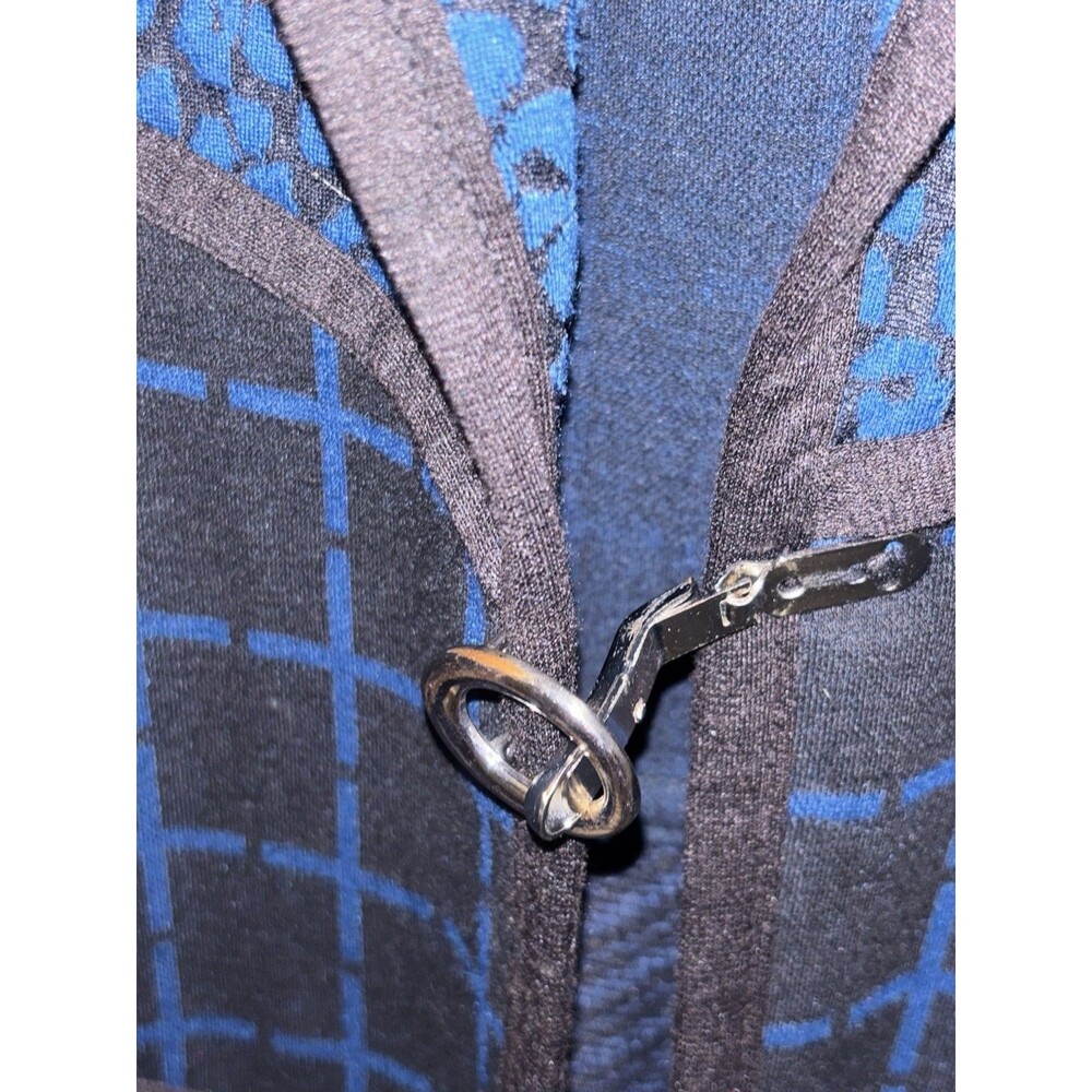 NY Collection Blue And Black Blazer Jacket Size L - Picture 5 of 9